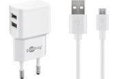 Mobile - Adapters & Chargers - Pro Dual Micro USB charger set 2.4 A - 4040849449857