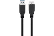 USB-kabel - Pro USB-A <-> USB Micro-B 3.0 - 1.8m - Svart - 4040849660269