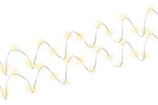 Lampor - Pro 2 x Silver wire light chain with 20 LEDs incl.timer - 4040849445903