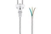 Nätverkskort (adaptrar osv.) - Pro Heat-resistant safety plug cord for assembly 3 m white-silver - 4040849505041