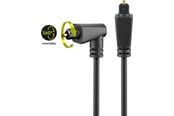 Ljudkabel - Pro Angled Toslink cable rotatable - 1m - Black - 4040849415944