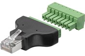 Nätverkskabel - Pro Terminal Block 8-pin > RJ45 male (8P8C) - Svart - 4040849767364