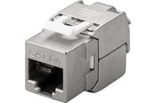 Nätverkskabel - Pro Keystone module RJ45 CAT 6A STP 500 MHz slim-line - Silver - 4040849908644
