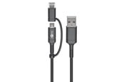 USB-kabel - Pro Charging and synchronisation combination cable (with USB A to Micro-USB & USB-C™) - 4040849718922
