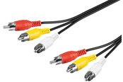 Ljudkabel - Pro Composite audio/video connector cable 3x RCA - 4040849503832