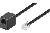 Nätverkskabel - Pro Modular telephone extension cable - Svart - 3m - 4040849682636