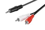 Ljudkabel - Pro Audio cable AUX adapter 3.5 mm male to stereo RCA male CU - 4040849516511
