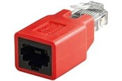 Nätverkskabel - Pro 5e RJ45 cross-over modular adapter CAT 5e - Röd - 4040849689123