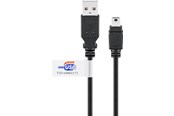 USB-kabel - Pro USB 2.0 Hi-Speed cable with USB certificate Black - 4040849939020