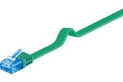 Nätverkskabel - Pro LAN CAT 6A U/UTP flat - Grön - 3m - 4040849963308