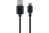 USB-kabel - Pro USB-A <-> USB-C - 0.1m - USB 2.0 - Svart - PUSB2.0-AC-BLK-0.1M