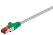 Nätverkskabel - Pro CAT 6 Crossover-patch cable S/FTP (PiMF) grey green - Grön - 1m - 4040849684562