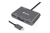 Dockning - Sandberg USB-C MultiPort Docking Station - 136-35