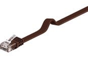 Nätverkskabel - Pro LAN CAT 6 Flat U/UTP - Brun - 1m - 4040849958922