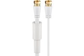 Antennkabel - Pro Flat SAT antenna cable (80 dB) 2x shielded weatherproof 5m - 4040849672965