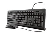 Tangentbord - Trust Primo - Tastatur & Mus set - Svart - 23970