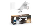 Smarta Hem - Philips Hue Runner Dubbel Spotlight - Vit - Med Dimmer Switch - 929003812001