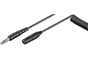 Displaykabel - Pro Headphone extension cable 6.35 mm coiled cable - 4040849500169