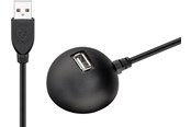 USB-kabel - Pro USB 2.0 Hi-Speed extension cable with desktop foot black - 4040849689130
