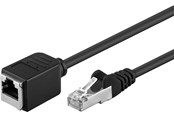 Nätverkskabel - Pro CAT 5e extension cable F/UTP black 1 m - 4040849918865
