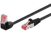 Nätverkskabel - Pro LAN CAT 6 S/FTP - 90° - Svart - 0.5m - 4040849515422