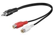 Ljudkabel - Pro Audio Y cable adapter RCA male to stereo RCA female - 4040849500053