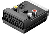 Displaykabel - Pro SCART to composite video and S-Video adapter IN/OUT with SCART passthrough - 4040849503122