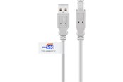 USB-kabel - Pro USB-A <-> USB Mini-B (4-pin) - 3m - Grå - 4040849608322