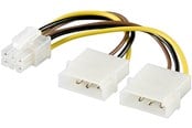 Strömkabel (intern) - Pro Power cable/adapter for PC graphics card 6-pin PCI-E/PCI Express - 4040849513602