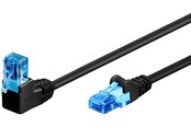 Nätverkskabel - Pro LAN CAT 6A U/UTP 90° - Svart - 0.5m - 4040849515286
