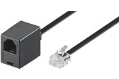 Nätverkskabel - Pro Modular telephone extension cable - Svart - 10m - 4040849682575