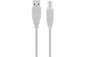 USB-kabel - Pro USB-A <-> USB-B 2.0 - 5m - Grå - 4040849687143