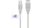 USB-kabel - Pro USB-A <-> USB-A - 5m - Grå - 4040849689161