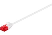 Nätverkskabel - Pro LAN CAT 6 slim U/UTP - Vit - 0.1m - 4040849715495