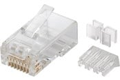 Nätverkskabel - Pro RJ45 plug CAT 6a UTP unshielded (10 pack) - Genomskinlig - 4040849725012