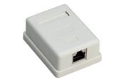 Nätverks tillbehör - Pro 1-port RJ45 surface mount installation box CAT 6 STP white - 4040849776342