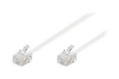 Nätverkskabel - Pro Modular telephone cable - Vit - 10m - 4040849930638