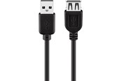 USB-kabel - Pro USB 2.0 Hi-Speed extension cable black - 4040849936012