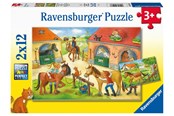 Pusselspel - Ravensburger Happy Days At The Stables 2x12p - 10105178