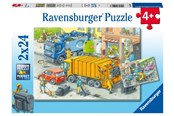 Pusselspel - Ravensburger Working Trucks 2x24p - 10105096