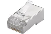 Nätverkskabel - Pro RJ45 plug CAT 6 STP shielded (10 pack) - Genomskinlig - 4040849938290