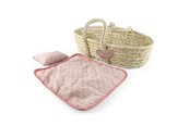 Docka, bamse och tillbehör - Happy Friend Wicker Moses Basket - 504318