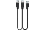USB-kabel - Pro USB 3.0 dual power SuperSpeed cable Black - 4040849957499