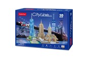 Pusselspel - Cubic Fun City Line New York City 3D 123 pcs 3D pusselspel - 200255