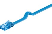 Nätverkskabel - Pro LAN CAT 6A U/UTP flat - Blå - 0.5m - 4040849962950