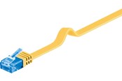 Nätverkskabel - Pro CAT 6A U/UTP flat - Gul - 0.5m - 4040849962967