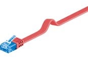 Nätverkskabel - Pro LAN CAT 6A U/UTP flat - Röd - 0.5m - 4040849963001