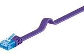 Nätverkskabel - Pro CAT 6A U/UTP flat - Lila - 1m - 4040849963131