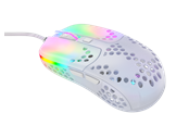 Mus - Xtrfy MZ1 - Zy's Rail - Gamingmus - Optic - 6 knappar - Vit med RGB ljus - MZ1-RGB-WHITE-TP