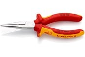 Handverktyg  - KNIPEX Tänger med flata, runda käftar och skär, (Radiotänger) - 25 06 160